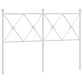 vidaXL Kopfteil Metall Weiß 120 cm