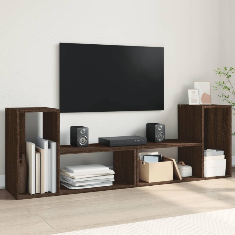 vidaXL TV-Schränke 2 Stk. Braun Eichen-Optik 75x30x50 cm Holzwerkstoff vidaXL TV-Schränke 2 Stk. Braun Eichen-Optik 75x30x50 cm Holzwerkstoff