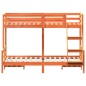 vidaXL Etagenbett 90x200/120x200 cm Wachsbraun Massivholz Kiefer