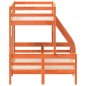 vidaXL Etagenbett 90x200/120x200 cm Wachsbraun Massivholz Kiefer