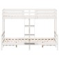 vidaXL Etagenbett 90x200/140x200 cm Weiß Massivholz Kiefer vidaXL Etagenbett 90x200/140x200 cm Weiß Massivholz Kiefer