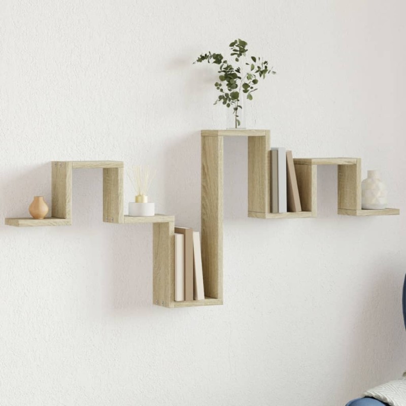 vidaXL Wandregal Sonoma-Eiche 104,5x10x43 cm Holzwerkstoff vidaXL Wandregal Sonoma-Eiche 104,5x10x43 cm Holzwerkstoff