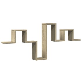 vidaXL Wandregal Sonoma-Eiche 104,5x10x43 cm Holzwerkstoff