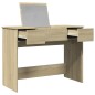 vidaXL Schminktisch mit Spiegel Sonoma-Eiche 100x45x76 cm vidaXL Schminktisch mit Spiegel Sonoma-Eiche 100x45x76 cm
