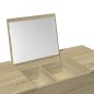 vidaXL Schminktisch mit Spiegel Sonoma-Eiche 100x45x76 cm vidaXL Schminktisch mit Spiegel Sonoma-Eiche 100x45x76 cm