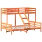 vidaXL Etagenbett 90x200/140x200 cm Wachsbraun Massivholz Kiefer vidaXL Etagenbett 90x200/140x200 cm Wachsbraun Massivholz Kiefer