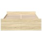 vidaXL Bettgestell mit Schubladen Sonoma-Eiche 120x200cm Holzwerkstoff vidaXL Bettgestell mit Schubladen Sonoma-Eiche 120x200cm Holzwerkstoff