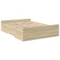 vidaXL Bettgestell mit Schubladen Sonoma-Eiche 120x200cm Holzwerkstoff vidaXL Bettgestell mit Schubladen Sonoma-Eiche 120x200cm Holzwerkstoff