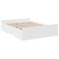 vidaXL Bettgestell mit Schubladen Weiß 120x200 cm Holzwerkstoff vidaXL Bettgestell mit Schubladen Weiß 120x200 cm Holzwerkstoff