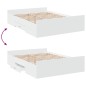 vidaXL Bettgestell mit Schubladen Weiß 120x200 cm Holzwerkstoff vidaXL Bettgestell mit Schubladen Weiß 120x200 cm Holzwerkstoff