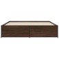 vidaXL Bettgestell Braun Eichen-Optik 180x200 cm Holzwerkstoff Metall vidaXL Bettgestell Braun Eichen-Optik 180x200 cm Holzwerkstoff Metall