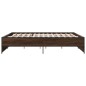 vidaXL Bettgestell Braun Eichen-Optik 180x200 cm Holzwerkstoff Metall vidaXL Bettgestell Braun Eichen-Optik 180x200 cm Holzwerkstoff Metall