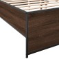vidaXL Bettgestell Braun Eichen-Optik 180x200 cm Holzwerkstoff Metall vidaXL Bettgestell Braun Eichen-Optik 180x200 cm Holzwerkstoff Metall