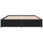 vidaXL Bettgestell Schwarz 135x190 cm Holzwerkstoff und Metall vidaXL Bettgestell Schwarz 135x190 cm Holzwerkstoff und Metall