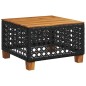 vidaXL Gartentisch Schwarz 55x55x36 cm Poly Rattan Akazienholz vidaXL Gartentisch Schwarz 55x55x36 cm Poly Rattan Akazienholz