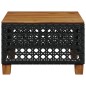 vidaXL Gartentisch Schwarz 55x55x36 cm Poly Rattan Akazienholz vidaXL Gartentisch Schwarz 55x55x36 cm Poly Rattan Akazienholz