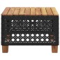 vidaXL Gartentisch Schwarz 55x55x36 cm Poly Rattan Akazienholz vidaXL Gartentisch Schwarz 55x55x36 cm Poly Rattan Akazienholz