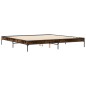 vidaXL Bettgestell Räuchereiche 180x200 cm Holzwerkstoff und Metall vidaXL Bettgestell Räuchereiche 180x200 cm Holzwerkstoff und Metall