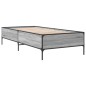 vidaXL Bettgestell Grau Sonoma 75x190 cm Holzwerkstoff und Metall vidaXL Bettgestell Grau Sonoma 75x190 cm Holzwerkstoff und Metall