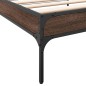 vidaXL Bettgestell Braun Eichen-Optik 90x190 cm Holzwerkstoff Metall vidaXL Bettgestell Braun Eichen-Optik 90x190 cm Holzwerkstoff Metall