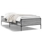 vidaXL Bettgestell Grau Sonoma 90x190 cm Holzwerkstoff und Metall vidaXL Bettgestell Grau Sonoma 90x190 cm Holzwerkstoff und Metall