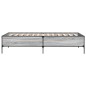 vidaXL Bettgestell Grau Sonoma 90x190 cm Holzwerkstoff und Metall vidaXL Bettgestell Grau Sonoma 90x190 cm Holzwerkstoff und Metall