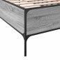 vidaXL Bettgestell Grau Sonoma 90x190 cm Holzwerkstoff und Metall vidaXL Bettgestell Grau Sonoma 90x190 cm Holzwerkstoff und Metall