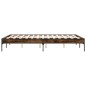 vidaXL Bettgestell Räuchereiche 135x190 cm Holzwerkstoff und Metall vidaXL Bettgestell Räuchereiche 135x190 cm Holzwerkstoff und Metall