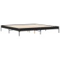 vidaXL Bettgestell Schwarz 200x200 cm Holzwerkstoff und Metall vidaXL Bettgestell Schwarz 200x200 cm Holzwerkstoff und Metall
