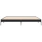 vidaXL Bettgestell Schwarz 200x200 cm Holzwerkstoff und Metall vidaXL Bettgestell Schwarz 200x200 cm Holzwerkstoff und Metall