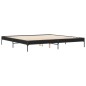vidaXL Bettgestell Schwarz 200x200 cm Holzwerkstoff und Metall vidaXL Bettgestell Schwarz 200x200 cm Holzwerkstoff und Metall