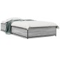 vidaXL Bettgestell Grau Sonoma 90x190 cm Holzwerkstoff und Metall vidaXL Bettgestell Grau Sonoma 90x190 cm Holzwerkstoff und Metall