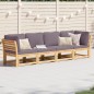 vidaXL 4-tlg. Garten-Lounge-Set mit Kissen Massivholz Akazie vidaXL 4-tlg. Garten-Lounge-Set mit Kissen Massivholz Akazie