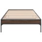 vidaXL Bettgestell Braun Eichen-Optik 75x190 cm Holzwerkstoff Metall vidaXL Bettgestell Braun Eichen-Optik 75x190 cm Holzwerkstoff Metall