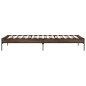 vidaXL Bettgestell Braun Eichen-Optik 75x190 cm Holzwerkstoff Metall vidaXL Bettgestell Braun Eichen-Optik 75x190 cm Holzwerkstoff Metall