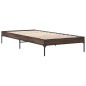 vidaXL Bettgestell Braun Eichen-Optik 75x190 cm Holzwerkstoff Metall vidaXL Bettgestell Braun Eichen-Optik 75x190 cm Holzwerkstoff Metall