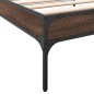 vidaXL Bettgestell Braun Eichen-Optik 75x190 cm Holzwerkstoff Metall vidaXL Bettgestell Braun Eichen-Optik 75x190 cm Holzwerkstoff Metall