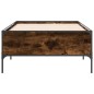 vidaXL Bettgestell Räuchereiche 90x200 cm Holzwerkstoff und Metall vidaXL Bettgestell Räuchereiche 90x200 cm Holzwerkstoff und Metall