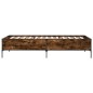 vidaXL Bettgestell Räuchereiche 90x200 cm Holzwerkstoff und Metall vidaXL Bettgestell Räuchereiche 90x200 cm Holzwerkstoff und Metall