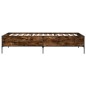 vidaXL Bettgestell Räuchereiche 100x200 cm Holzwerkstoff und Metall vidaXL Bettgestell Räuchereiche 100x200 cm Holzwerkstoff und Metall