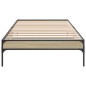 vidaXL Bettgestell Sonoma-Eiche 75x190 cm Holzwerkstoff und Metall vidaXL Bettgestell Sonoma-Eiche 75x190 cm Holzwerkstoff und Metall