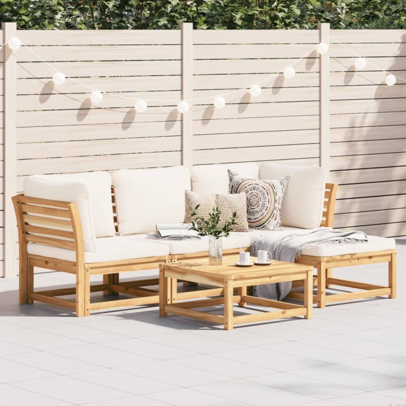 vidaXL 5-tlg. Garten-Lounge-Set mit Kissen Massivholz Akazie vidaXL 5-tlg. Garten-Lounge-Set mit Kissen Massivholz Akazie