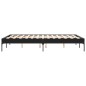 vidaXL Bettgestell Schwarz 135x190 cm Holzwerkstoff und Metall