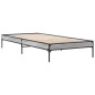 vidaXL Bettgestell Grau Sonoma 100x200 cm Holzwerkstoff und Metall vidaXL Bettgestell Grau Sonoma 100x200 cm Holzwerkstoff und Metall