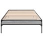 vidaXL Bettgestell Grau Sonoma 100x200 cm Holzwerkstoff und Metall vidaXL Bettgestell Grau Sonoma 100x200 cm Holzwerkstoff und Metall