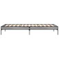 vidaXL Bettgestell Grau Sonoma 100x200 cm Holzwerkstoff und Metall vidaXL Bettgestell Grau Sonoma 100x200 cm Holzwerkstoff und Metall