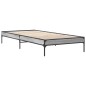 vidaXL Bettgestell Grau Sonoma 100x200 cm Holzwerkstoff und Metall vidaXL Bettgestell Grau Sonoma 100x200 cm Holzwerkstoff und Metall