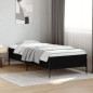 vidaXL Bettgestell Schwarz 100x200 cm Holzwerkstoff und Metall vidaXL Bettgestell Schwarz 100x200 cm Holzwerkstoff und Metall