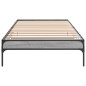 vidaXL Bettgestell Grau Sonoma 90x200 cm Holzwerkstoff und Metall vidaXL Bettgestell Grau Sonoma 90x200 cm Holzwerkstoff und Metall