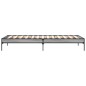 vidaXL Bettgestell Grau Sonoma 90x200 cm Holzwerkstoff und Metall vidaXL Bettgestell Grau Sonoma 90x200 cm Holzwerkstoff und Metall
